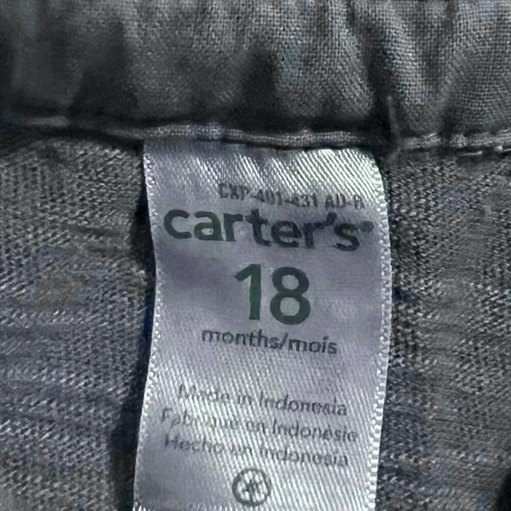 Carter's 18m Navy Blue Slub Cotton Polo Shirt